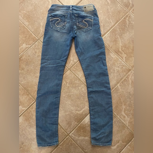 Silver Jeans Tuesday Low Skinny Joga Jeans Lighter Blue Wash Size W26 L31 - Picture 4 of 16